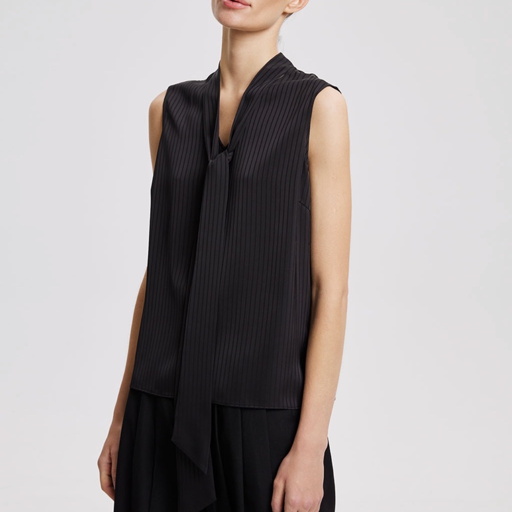 Lattelier Scarf Neck Sleeveless Blouse - Picture 2 of 14